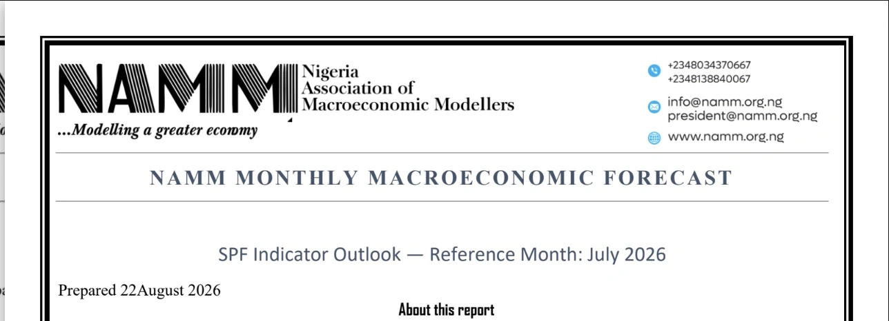 NAMM MONTHLY MACROECONOMIC FORECAST - The Nigerian Association Of Macroeconomic Modellers