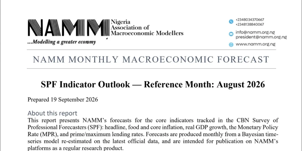 NAMM MONTHLY MACROECONOMIC FORECAST 1