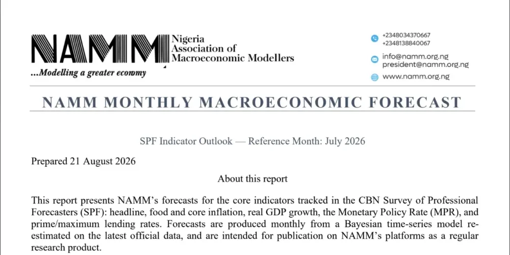 NAMM MONTHLY MACROECONOMIC FORECAST